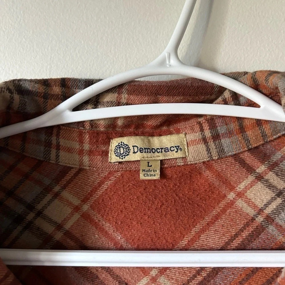 Democracy Orange Flannel - Picture 4 of 4